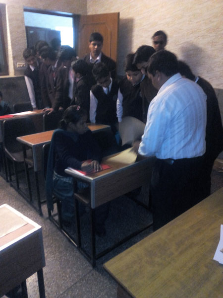 Visit to blind School on 12-12-2014