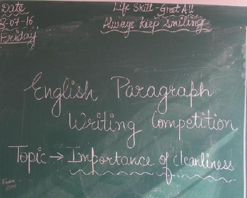 Paragraph writing SAC Activity by English Club