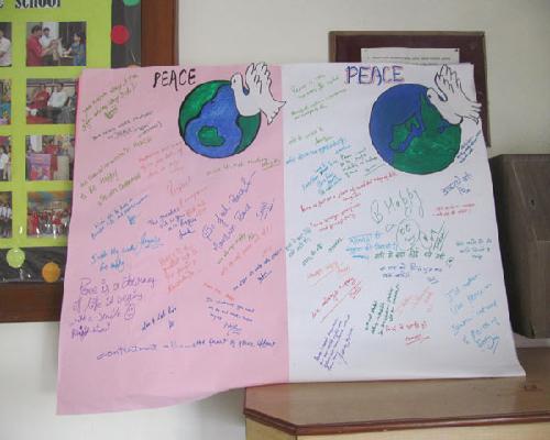 SPREADING THE MESSAGE PEACE