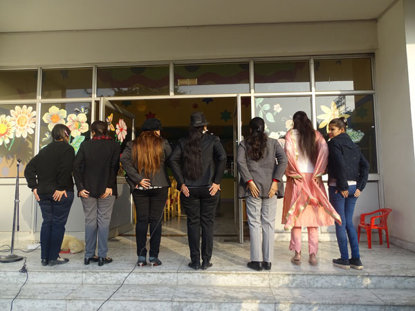 Role play done by teachers on “good touch” and “bad touch”