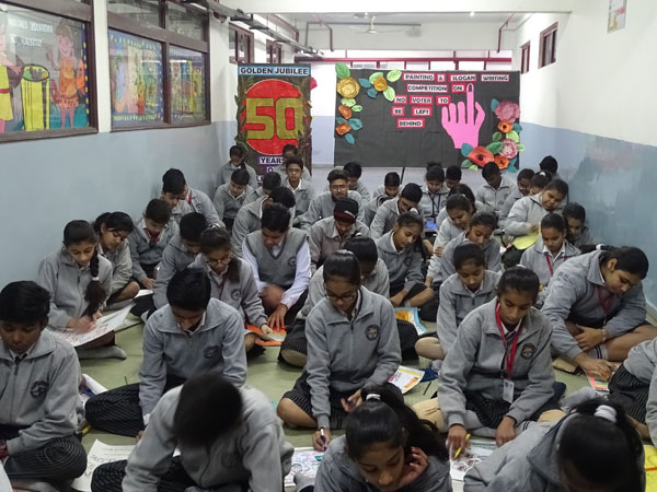 Painting & Slogan Competition On “No  Voter To Be Left Behind”