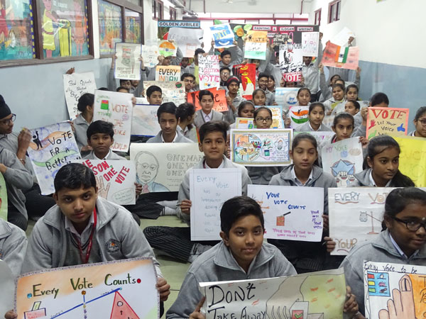 Painting & Slogan Competition On “No  Voter To Be Left Behind”