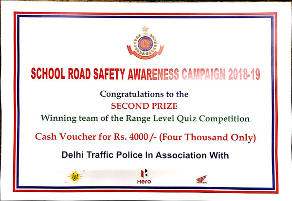 Winners in Road Safety Quiz Competition at Range- Level