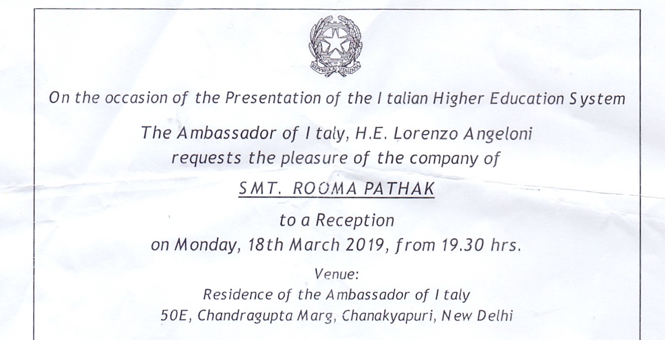 Rendezvous Interaction with Ambassador of Italy