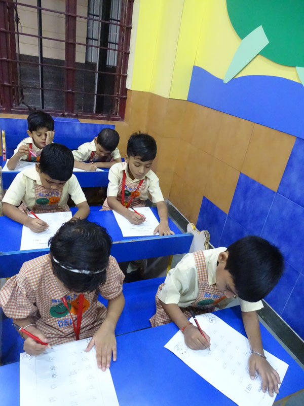 Hindi Calligraphy activity by pre-primary