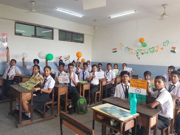 Independence Day Celebration by Middle class students