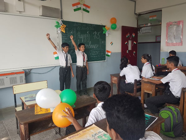 Independence Day Celebration by Middle class students