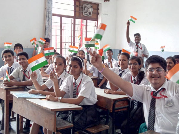 Independence Day Celebration by Middle class students