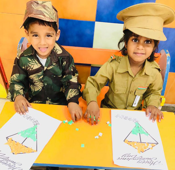 Independence Day Celebration by Pre-primary students