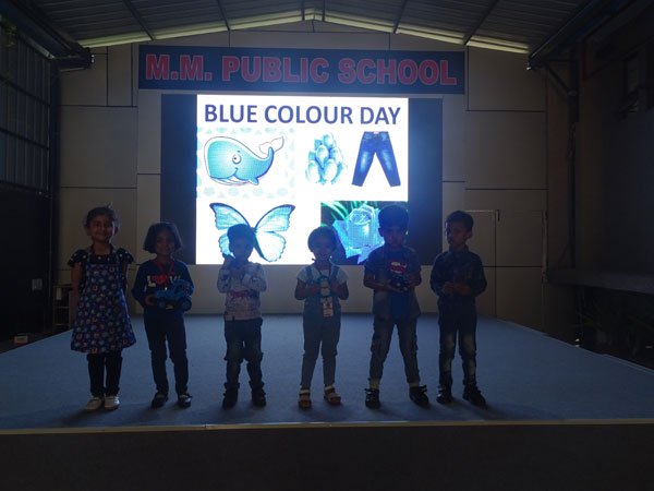 Blue Colour Day Celebration by Pre-primary kids