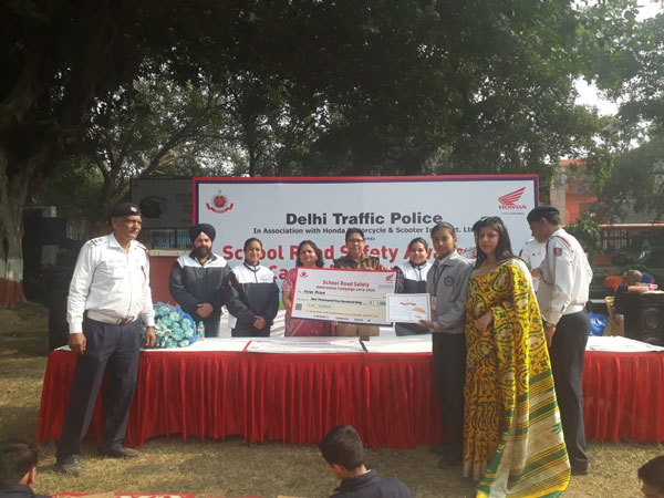 Position in Road Safety District level Poster making Competition