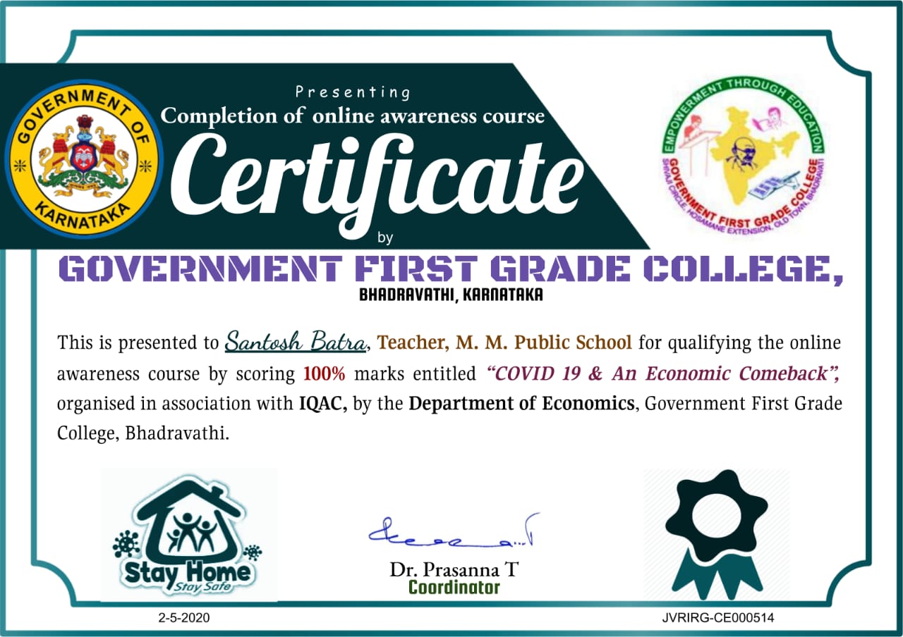 Webinar on Covid-19 and An Economic Comeback