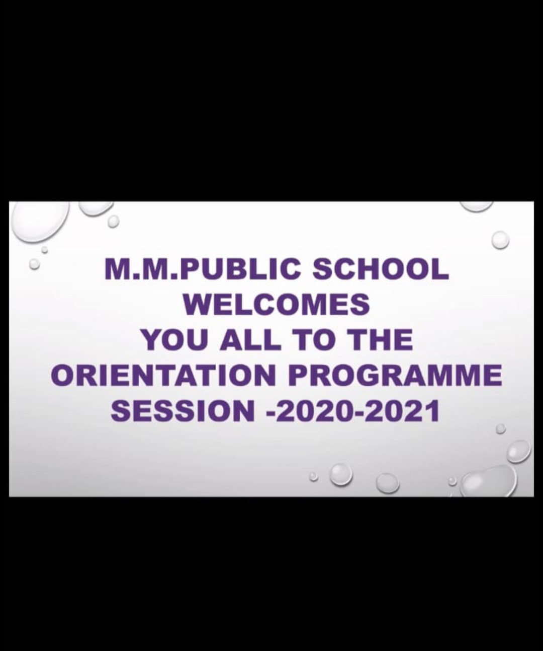 Orientation for the new session