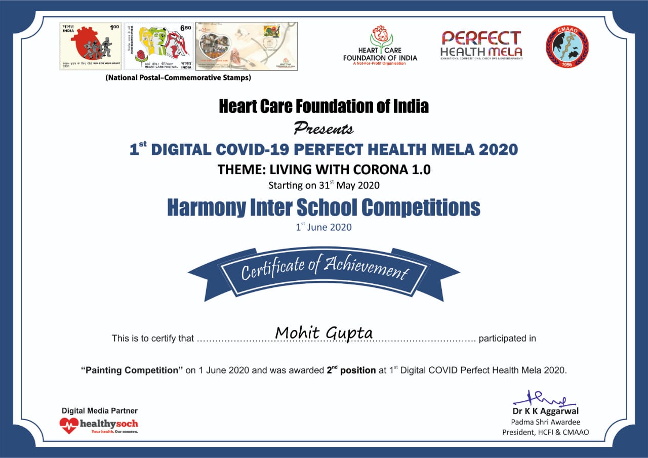 Achievement in state Level Drawing Competition (2020-2021)