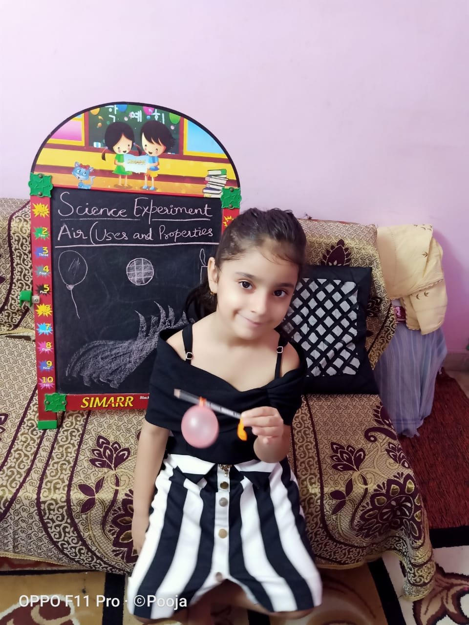 Science experiment on Air by class 2