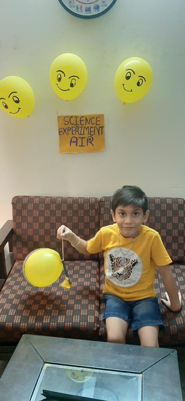 Science experiment on Air by class 2