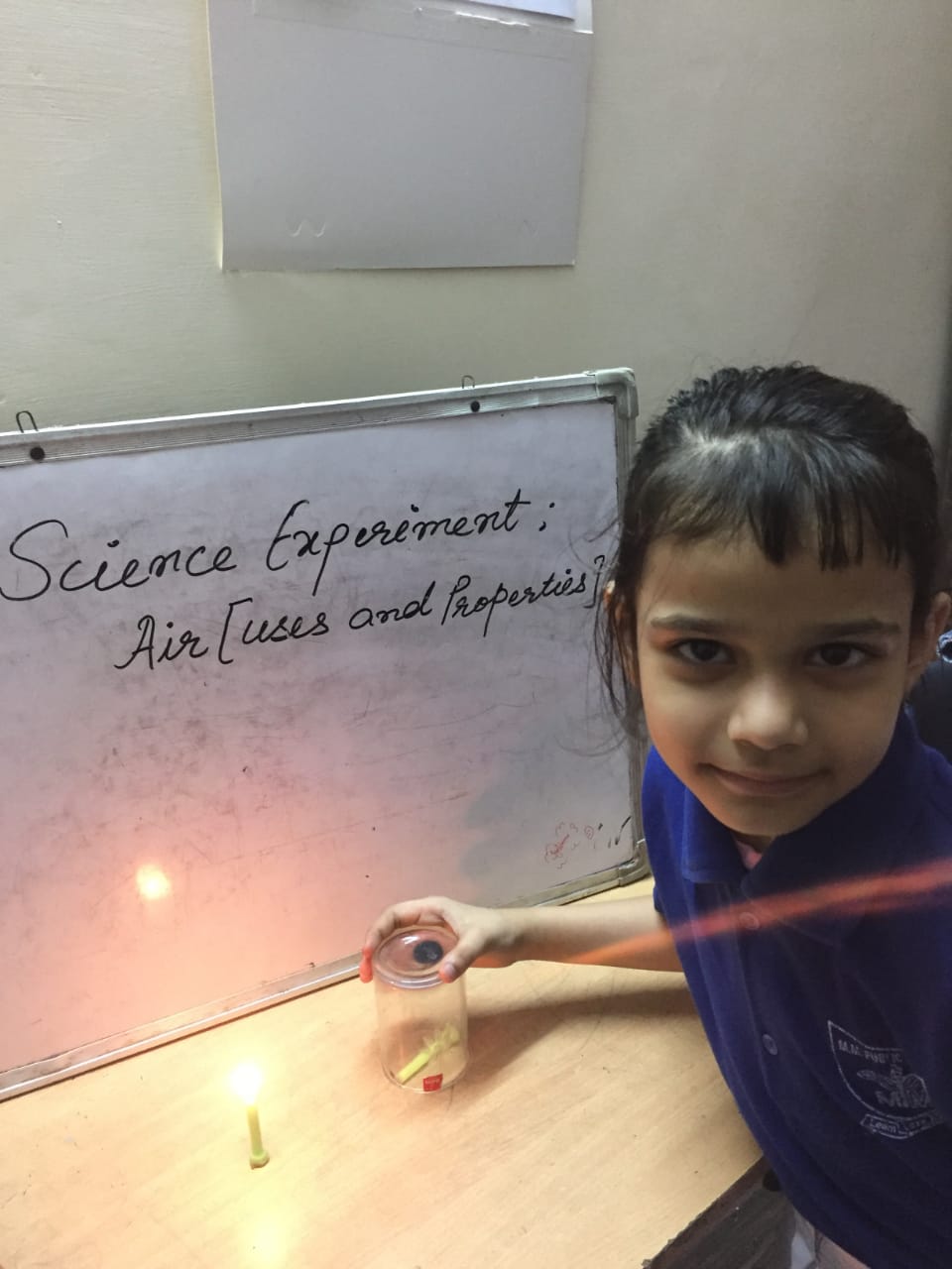 Science experiment on Air by class 2