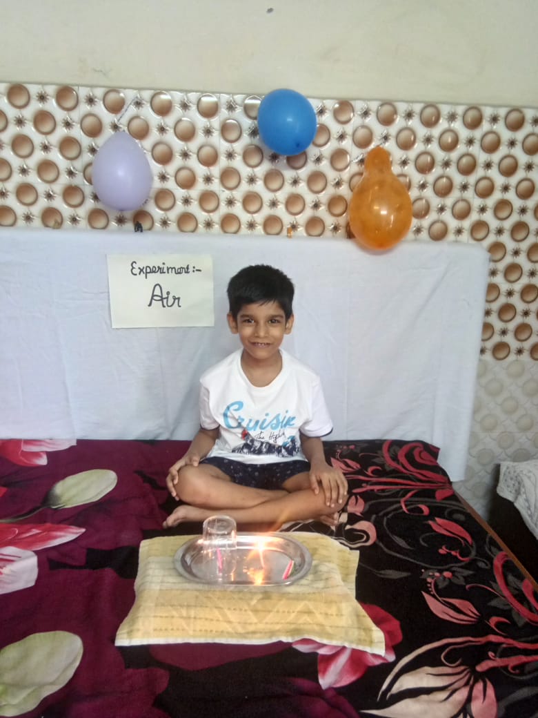 Science experiment on Air by class 2