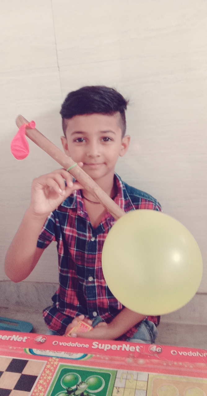 Science experiment on Air by class 2