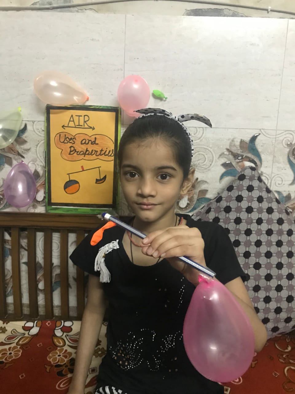 Science experiment on Air by class 2