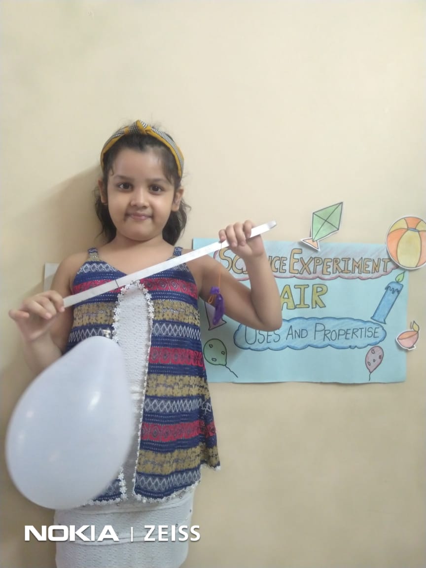 Science experiment on Air by class 2