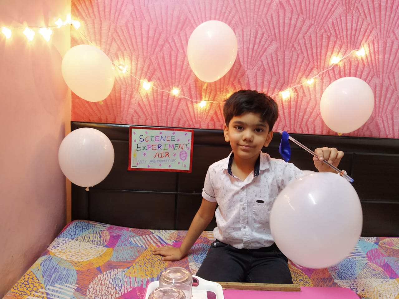 Science experiment on Air by class 2