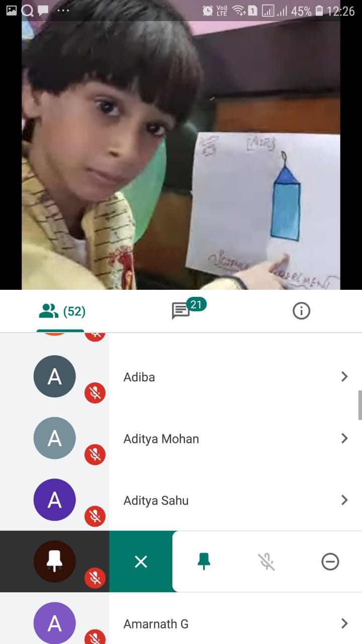 Science experiment on Air by class 2