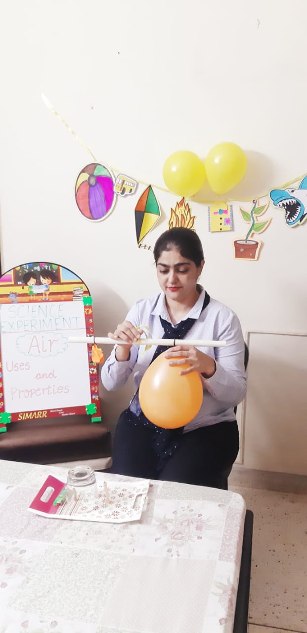 Science experiment on Air by class 2