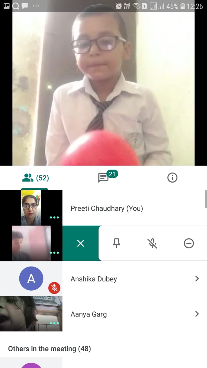 Science experiment on Air by class 2