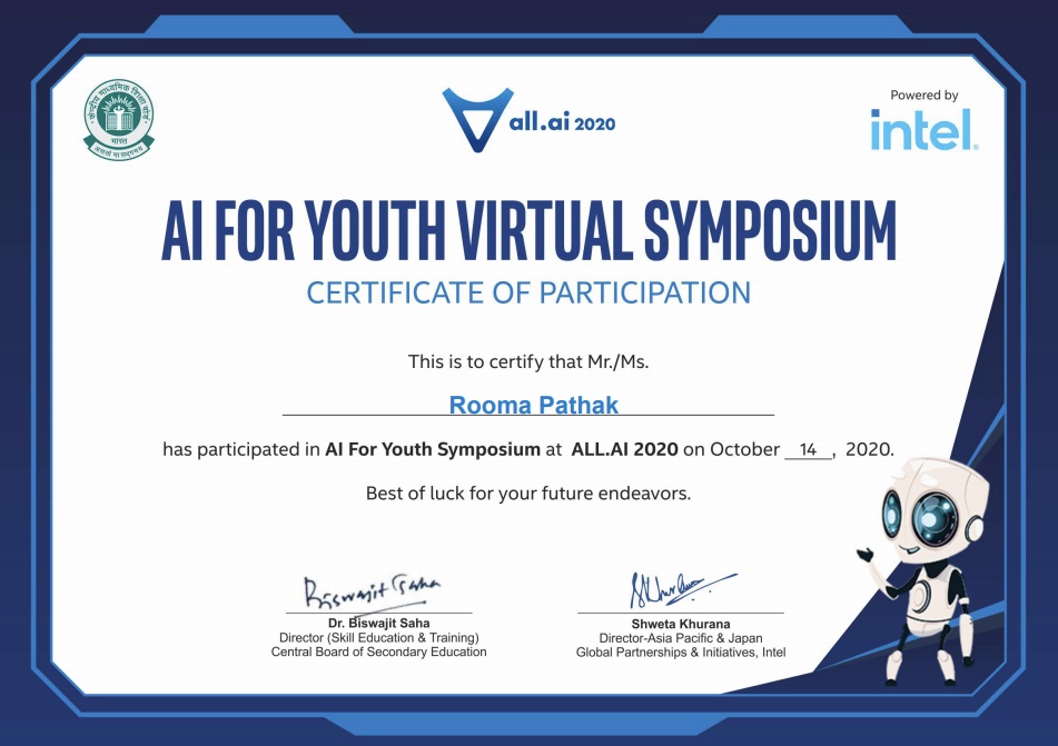 CBSE - Intel 'AI For Youth' Virtual Symposium