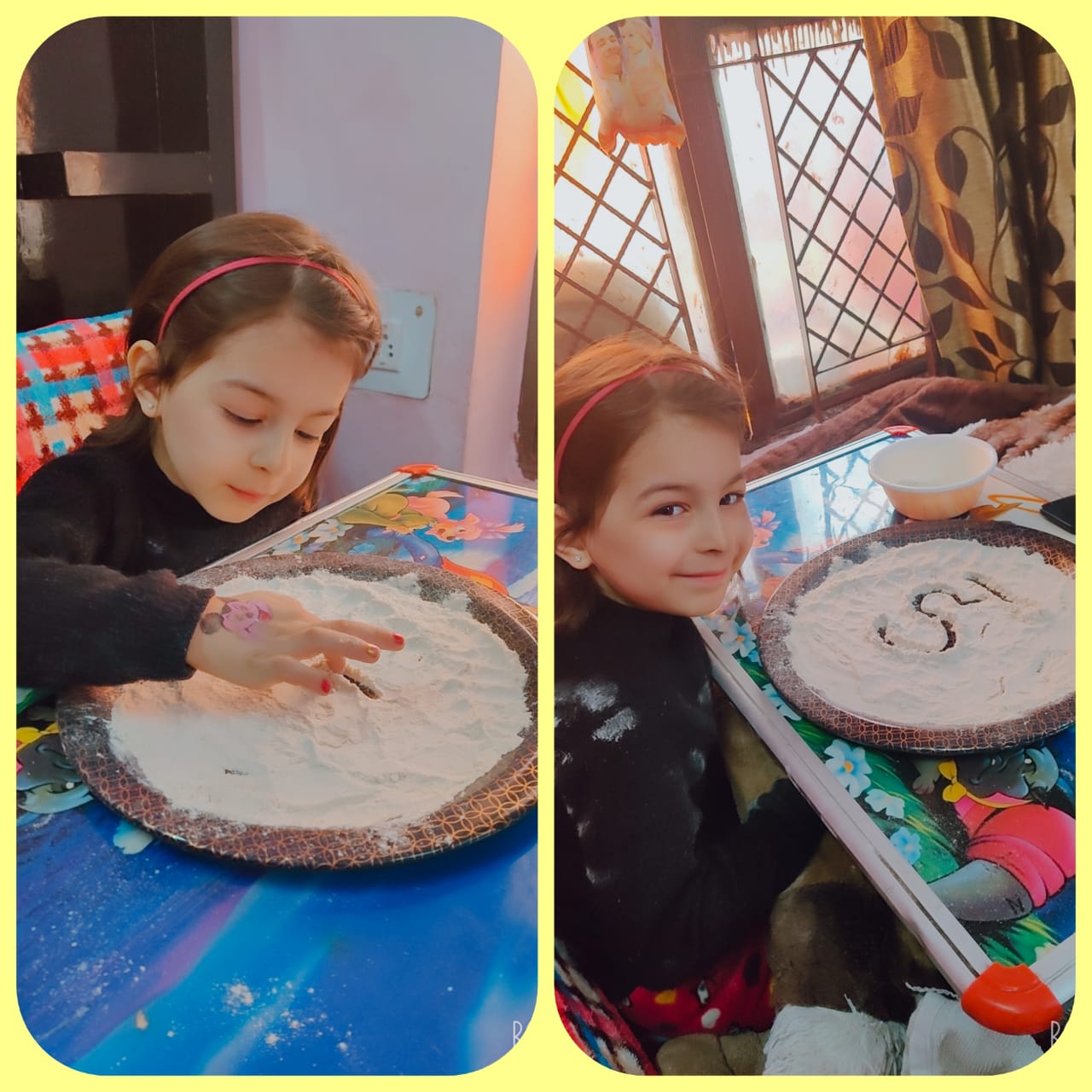 कला एकीकरण द्वारा वर्ण लेखन
