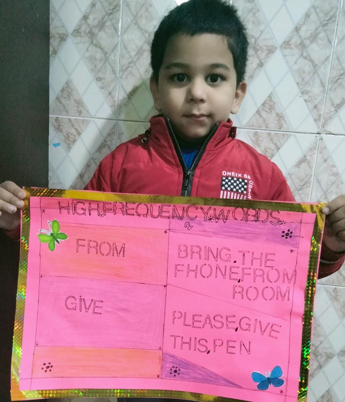 High Frequency Words activity by Pre-Primary
