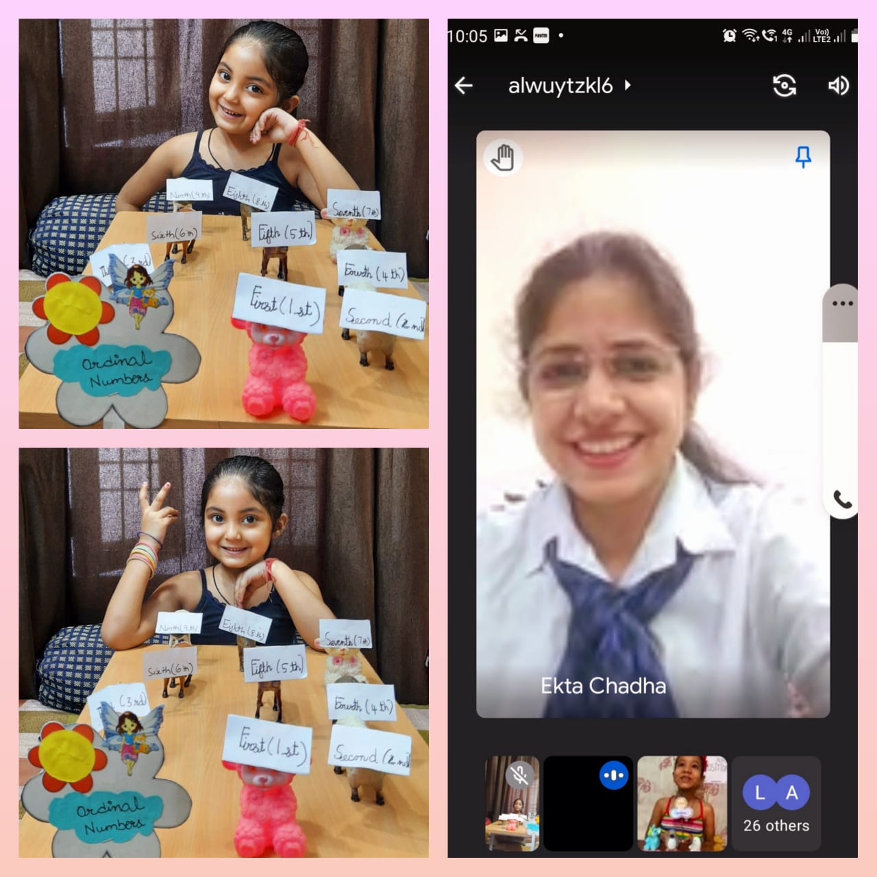 Ordinal Numbers activity in class I