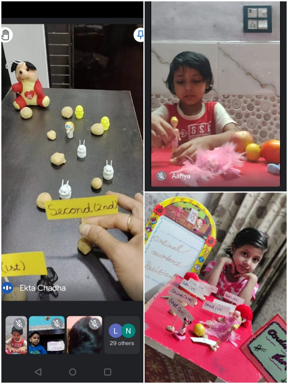 Ordinal Numbers activity in class I