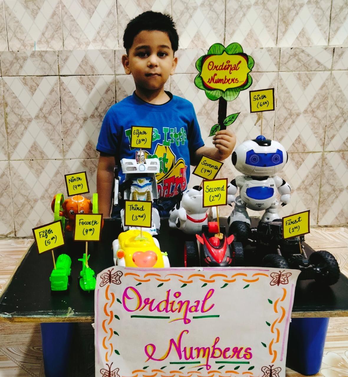 Ordinal Numbers activity in class I