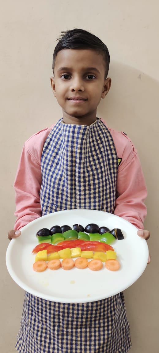 Preparing a Nutritional Food Rainbow.