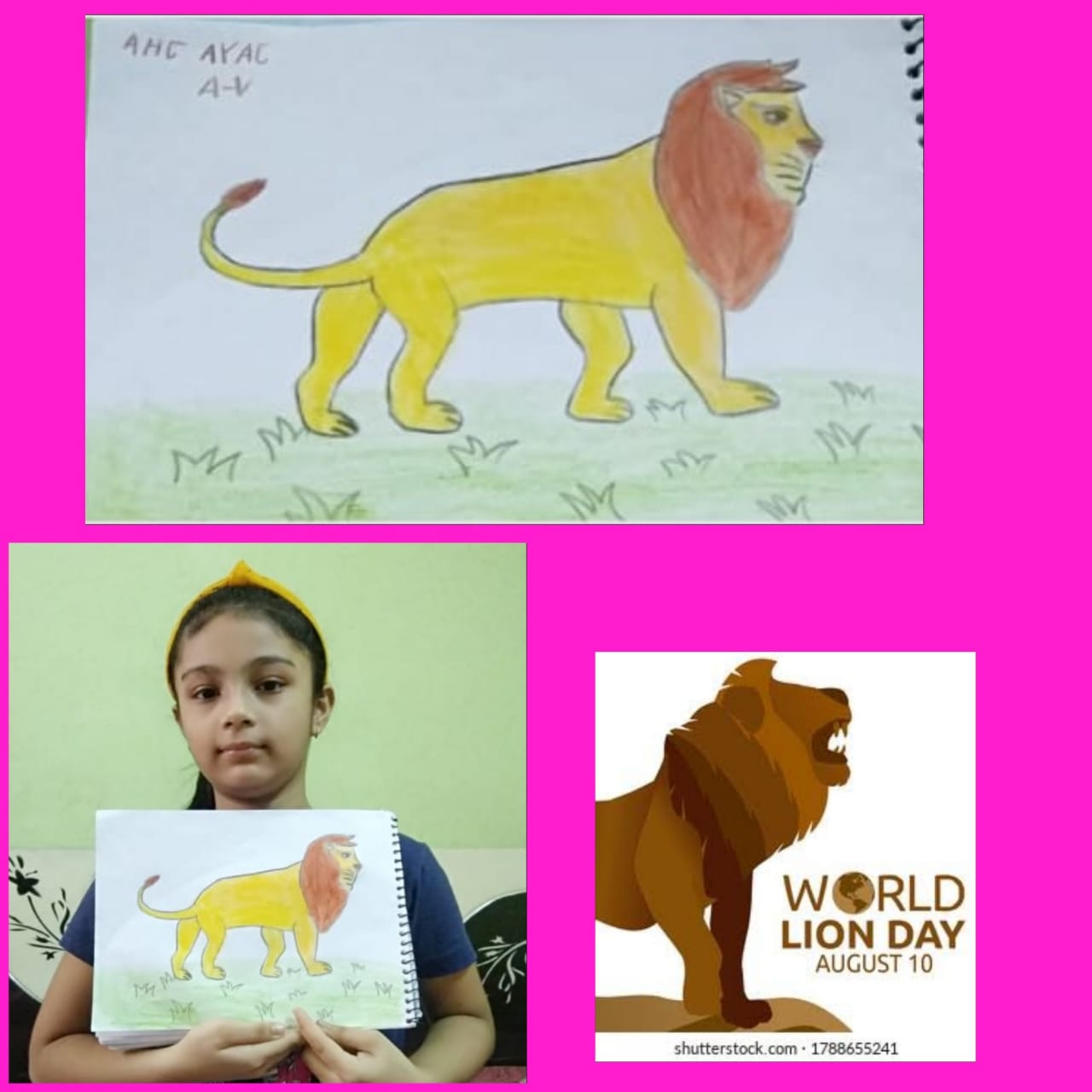 Activity on World Lion Day by Art n Craft students