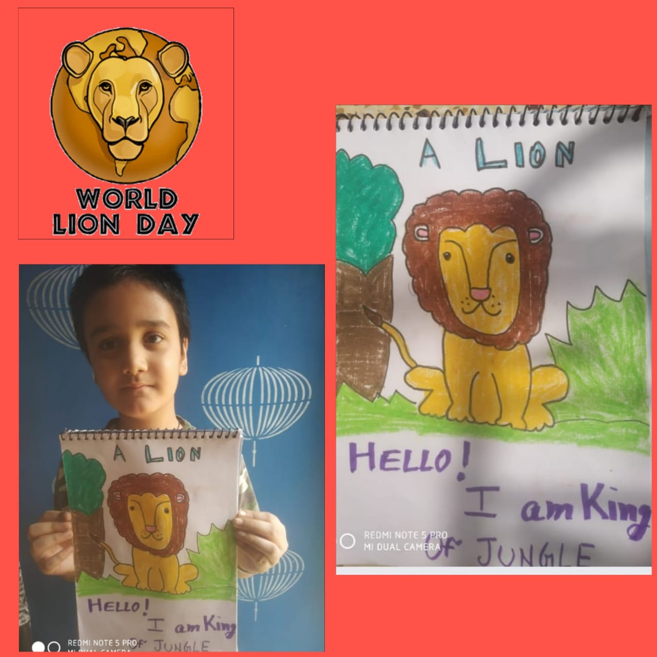 Activity on World Lion Day by Art n Craft students