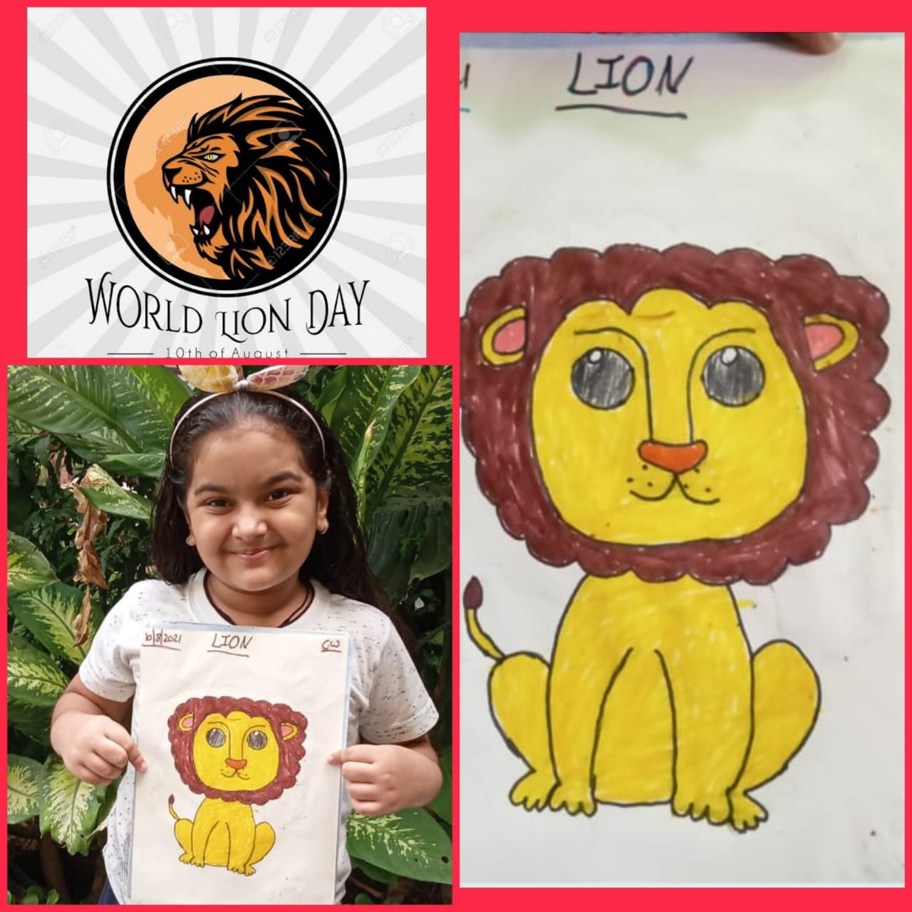 Activity on World Lion Day by Art n Craft students