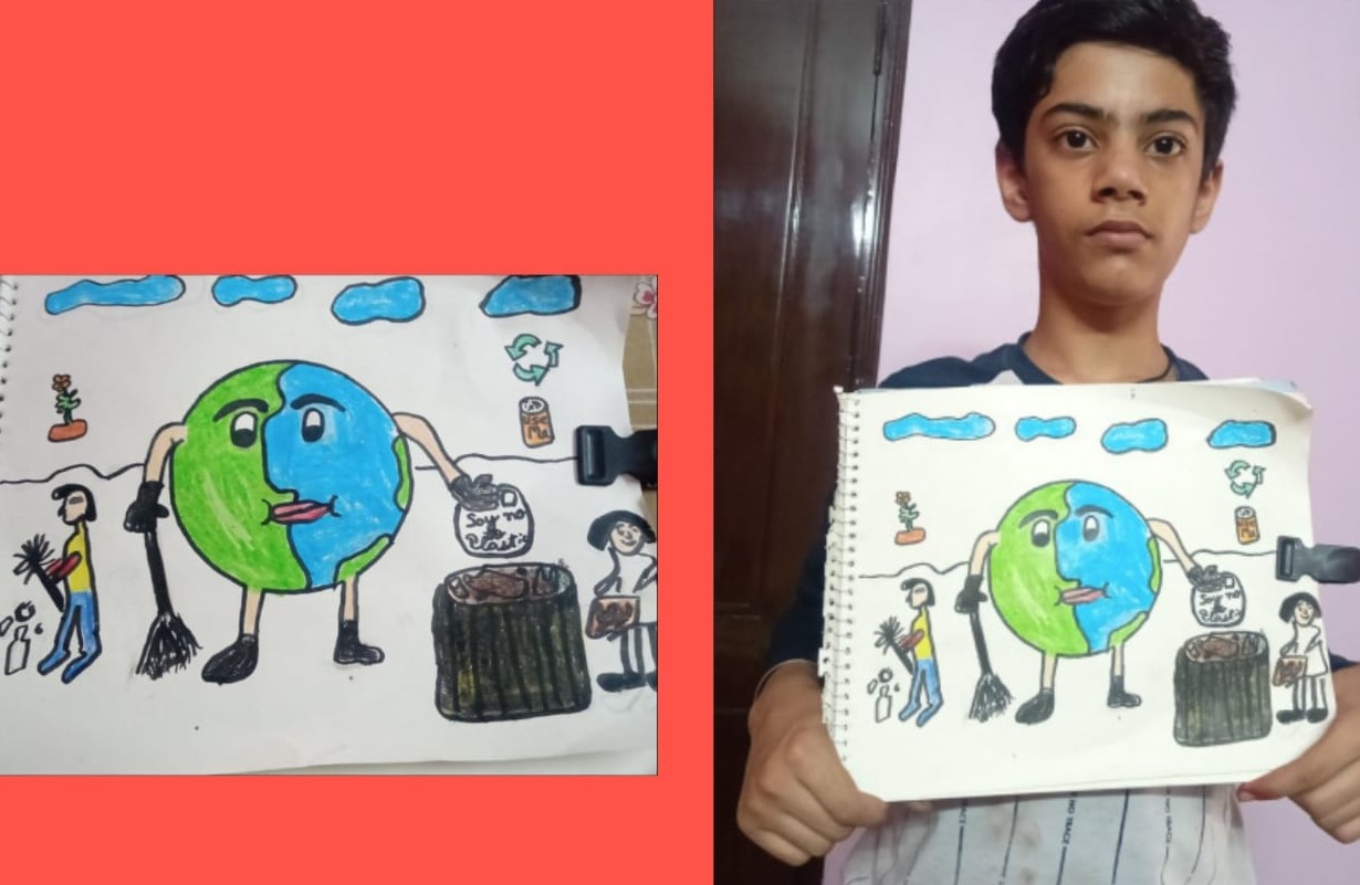 Poster Making on Say No to Plastic