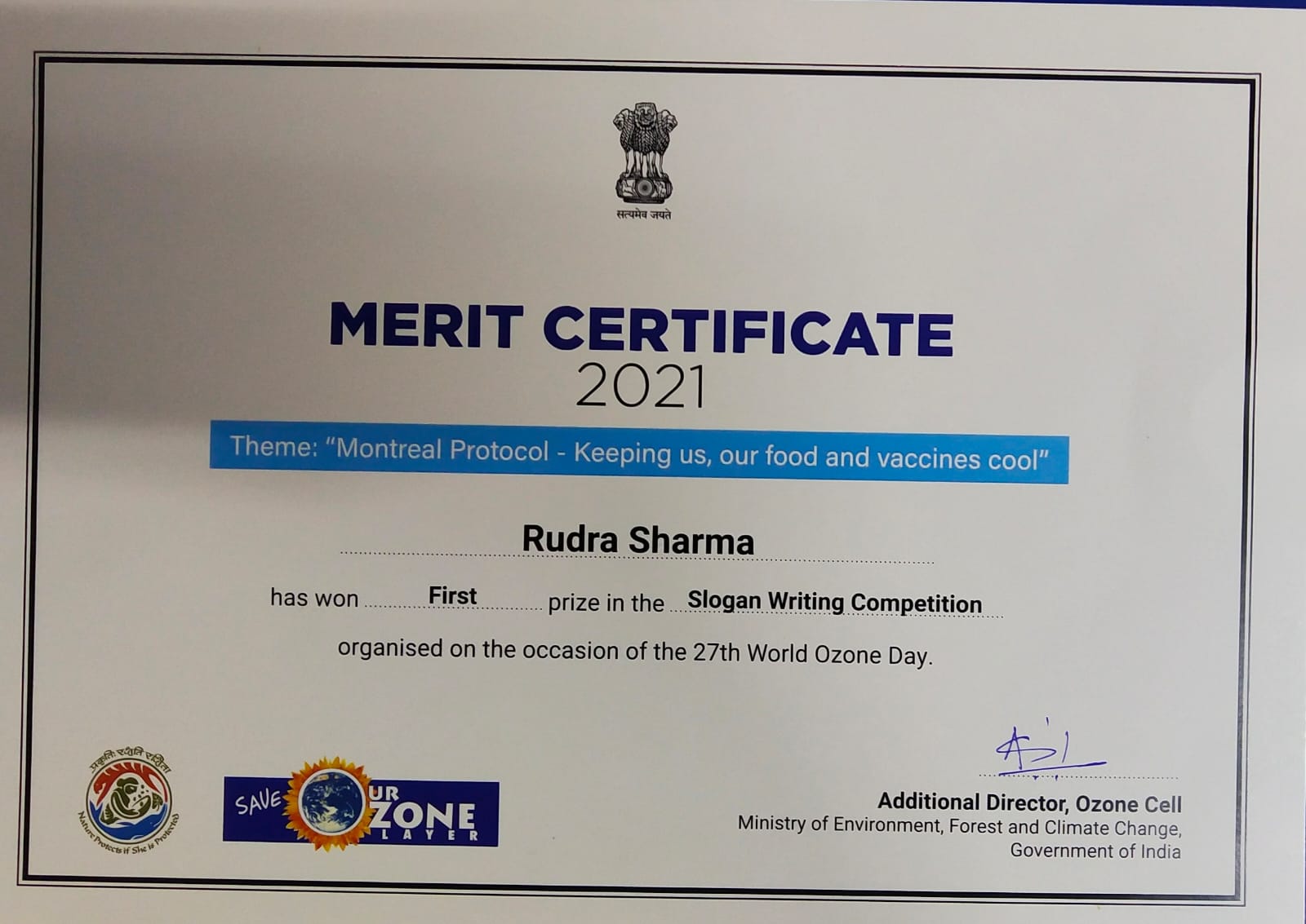 Achievement at National Level