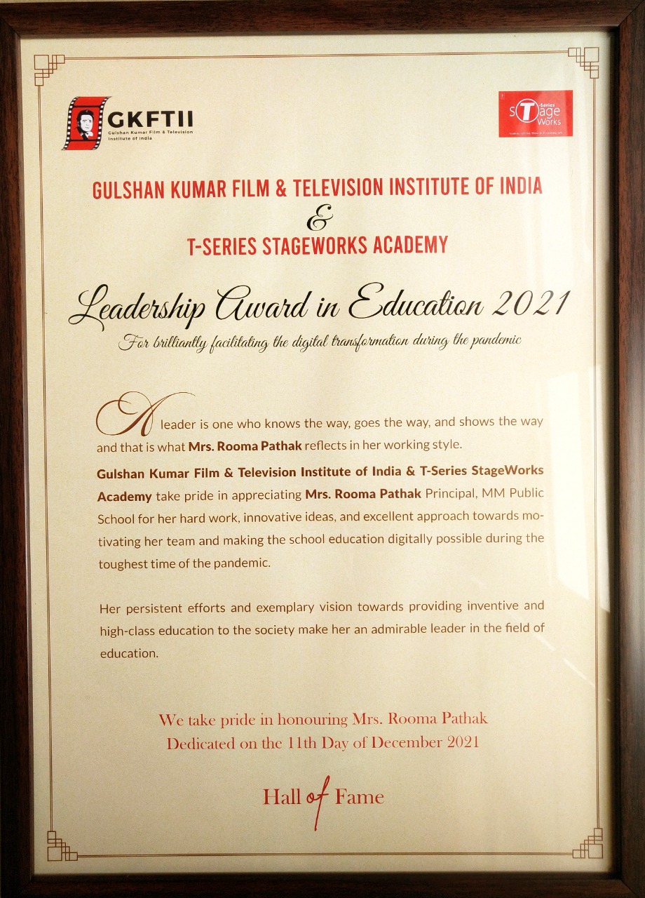 Felicitation of Principal Madam Ms. Rooma Pathak