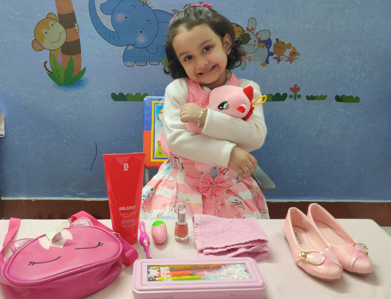 Pink and Orange Colour Day celebration by Pre-School students