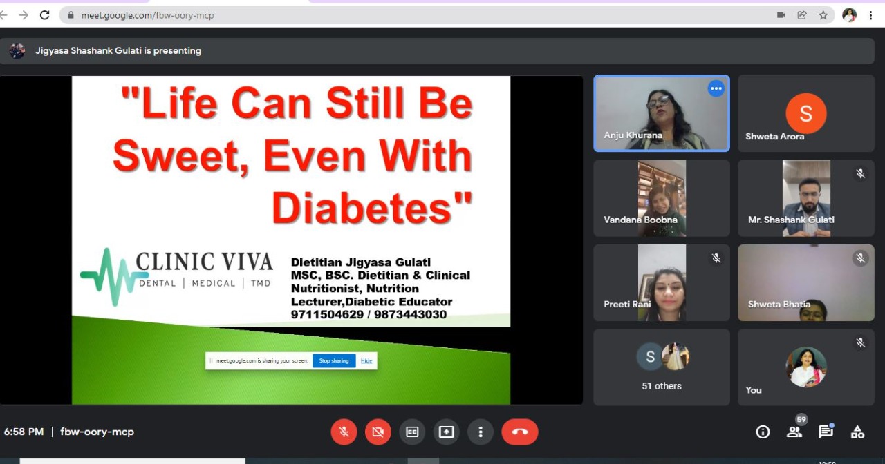 Webinar on ‘Life can be sweeter even after Diabetes’
