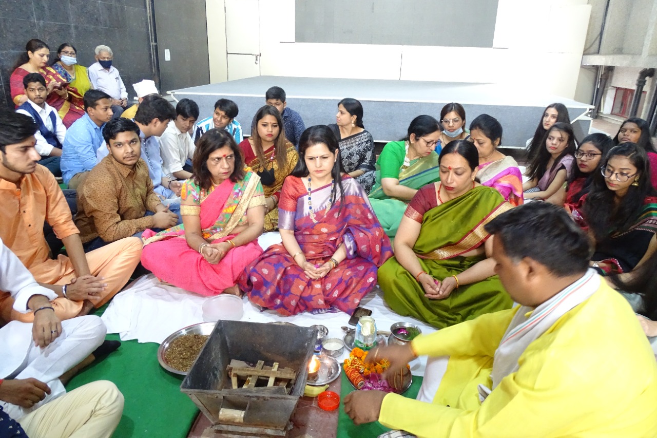 Hawan for blessings for class XII outgoing batch