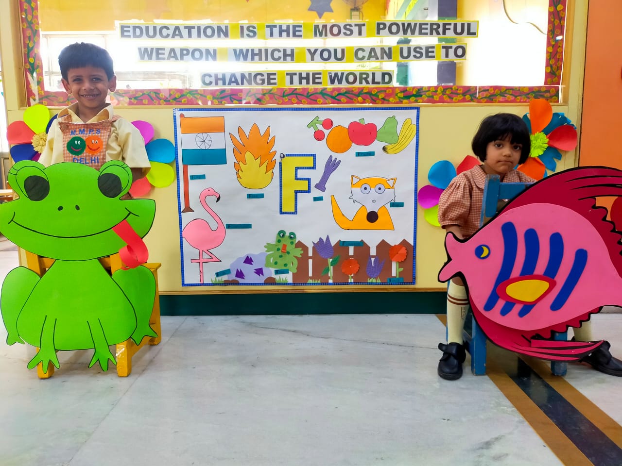 Learning Alphabet ‘F’ and Number ‘4’ by Pre-Primary