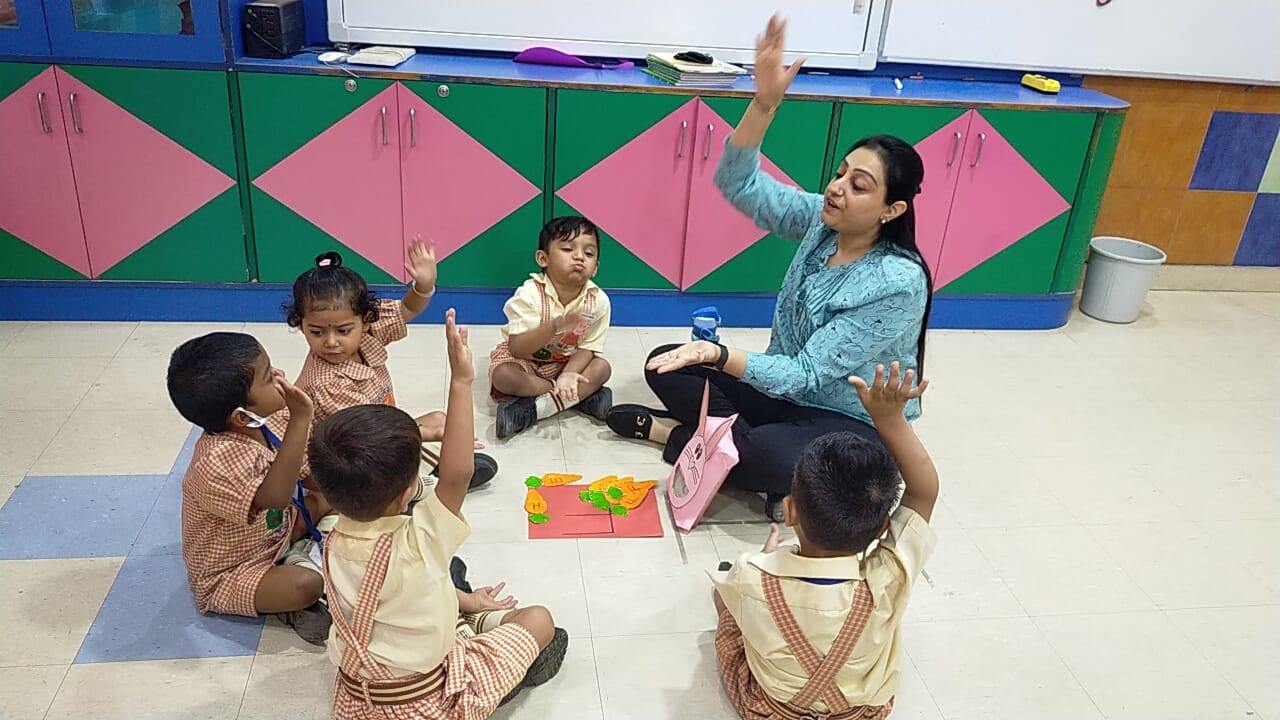 Learning Alphabet ‘F’ and Number ‘4’ by Pre-Primary