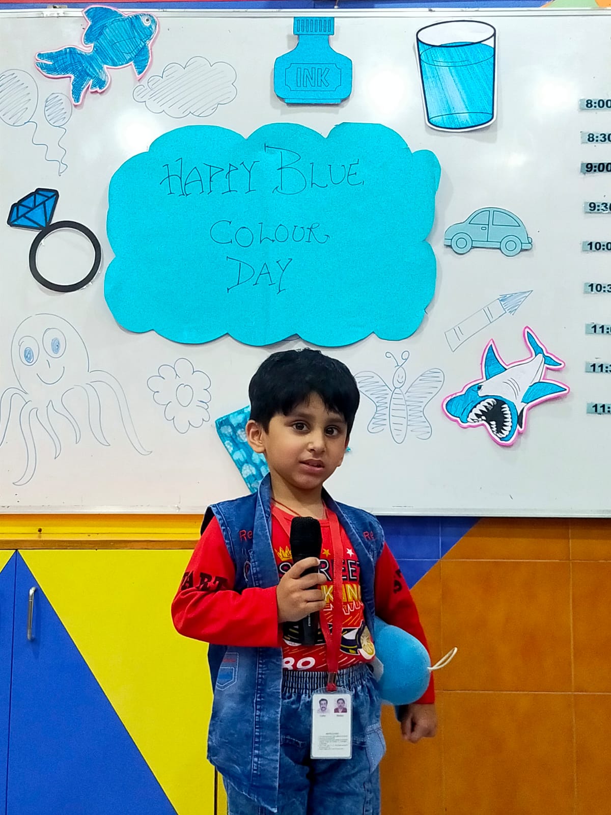 Activity on Blue Colour Day