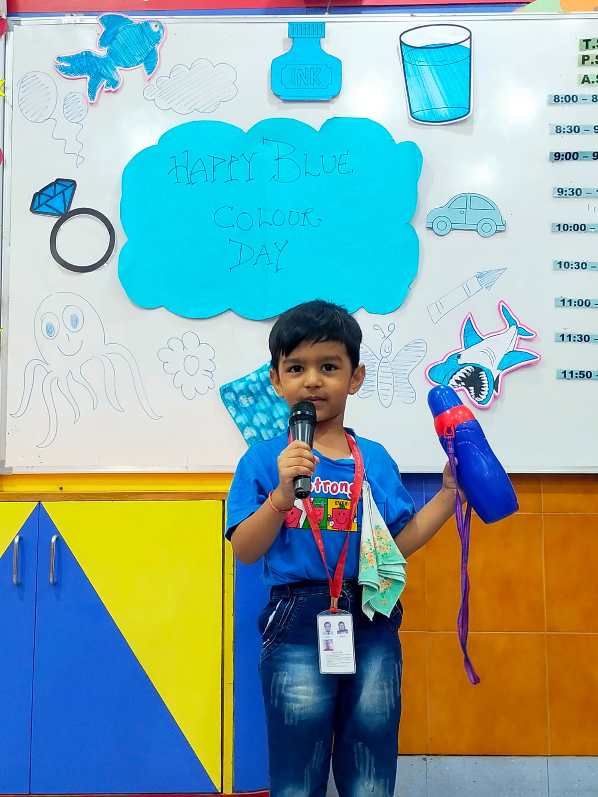 Activity on Blue Colour Day