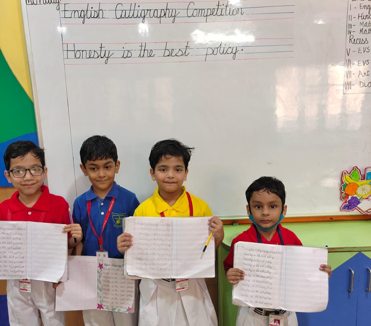 Hindi And English Calligraphy
